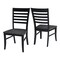 International Concepts Set of 2 Cosmo Chairs, Coal-Black/washed black C75-310P - alternate 7